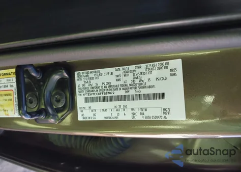 2015 Ford F-150 Xlt from USA, damaged, VIN 1FTEW1EG6FFB87072